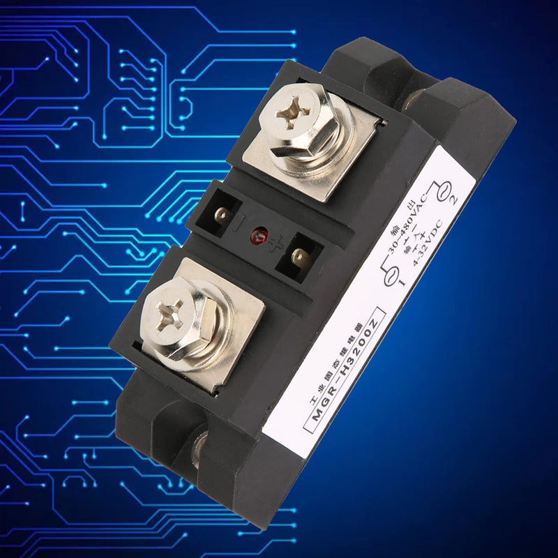 200A Industrial Solid State Relay, High Switching Speed Noiseless Industrial Solid State Relay Relay DC Control AC SSR Anti Vibration for Petrochemical Equipment