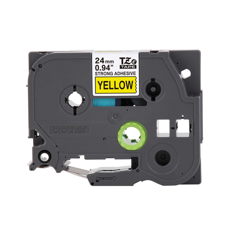 [Australia - AusPower] - Brother Genuine P-Touch TZe Black Print on Yellow Label Tape (TZeS651), Strong Adhesive Laminated,1in x 26.2ft (24mm x 8m), for Select P-Touch Label Makers, Water-Resistant, Extra Strength Extra Strength Laminated Label Tape New Packaging Black on Yellow 