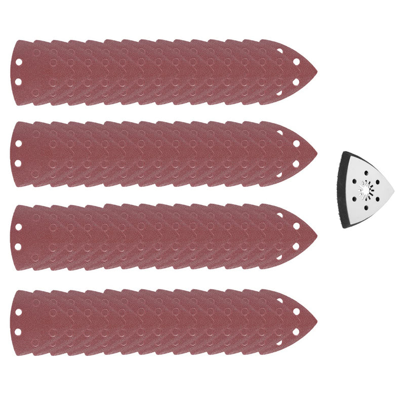 KIMISS Ferrex Sander Nextec Sander Head 61 Pieces 90 mm 6 Holes Triangle Sanding Pad Sand Paper Oscillating Polish Multi Tools