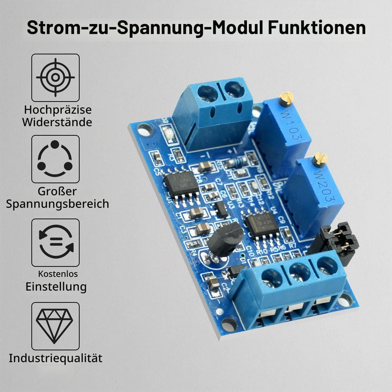 Current to Voltage Module AYWHP 2 Pieces Current Voltage Converter Module 0/4-20mA to 0-3.3V 5V 10V Current Transformer Signal Conversion Board