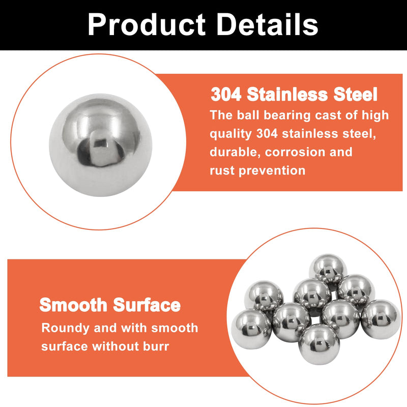 [Australia - AusPower] - 11mm Ball Bearing 304 Stainless Steel Precision Steel Ball Metric Mixing Balls for Model Paints Bike Valves(50 Pcs) 11mm 50 