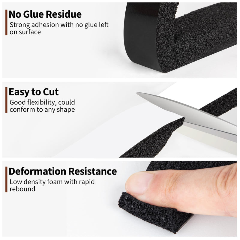 [Australia - AusPower] - Yotache Air Conditioner Window Foam Insulation Seal 1 X 1 Inch, High Resilience Foam Weather Stripping Door Seal Tape, 6.5 Ft x 2Pcs 1" W x 1" T 