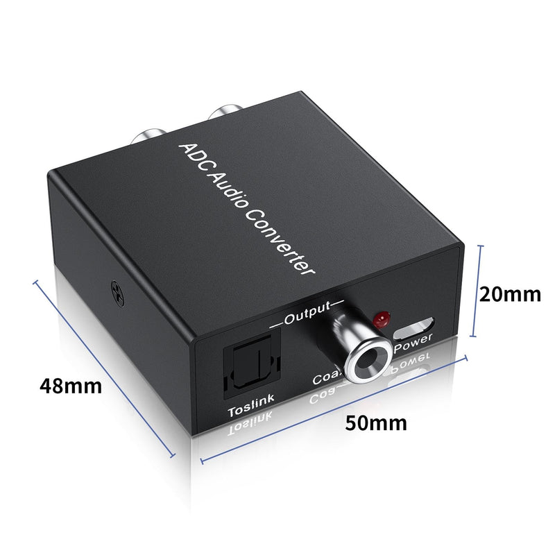 [Australia - AusPower] - Analog to Digital Audio Converter Fits for RCA to Optical Coaxial, R/L or 3.5mm Jack AUX to Digital Coaxial & Toslink SPDIF Audio Converter Adapter for PS4 Xbox HDTV DVD Amplifier Speaker Soundbar 