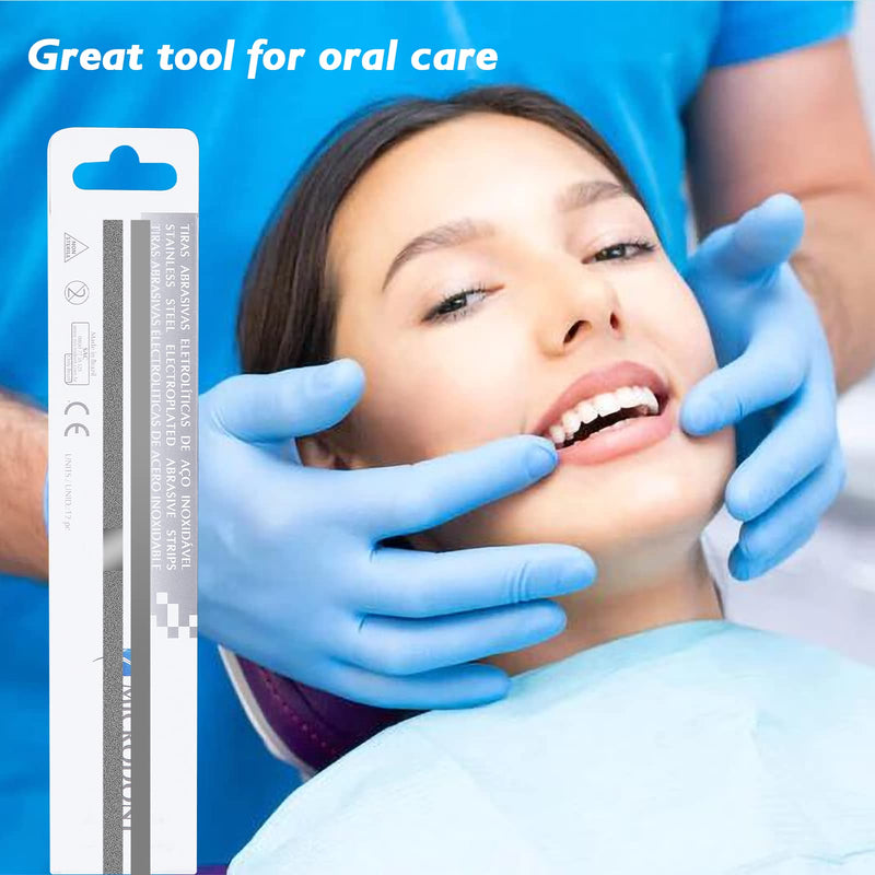 [Australia - AusPower] - Dental Stainless Steel Polishing Strips - Dental Abrasive Stainless Steel Strips Dental Tooth File 4MM Double Side Reusable Dental Care Tools?12pcs? 