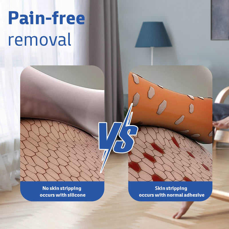 [Australia - AusPower] - Conkote Pain-Free Removal Silicone Tape 1" x 5 Yards, Strong Adhesion and Hypoallergenic, Good for Sensitive Skin, 2 Rolls Clear (2 Rolls) 