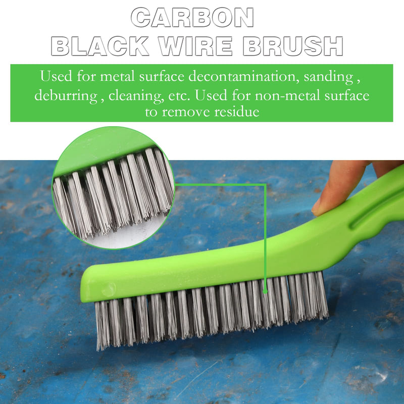 [Australia - AusPower] - MAXMAN Wire Brush Set 2 PCS, Stainless Steel Wire 10 Inch with Plastic Handle Descaling Welding Dust Bending Hand Tool, Teel Brush Rust Remover for Metal, Cleaning Welding Slag Rust Scrubber Brushes Stainless Steel Bristles 