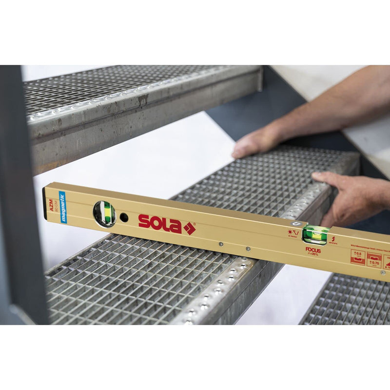 [Australia - AusPower] - Sola Azm 30 Magnetic Spirit Level 30 cm Strong Hold Thanks to Neodymium Magnets Spirit Level with Magnet 30 cm Patented Sola-Focus Dragonfly 