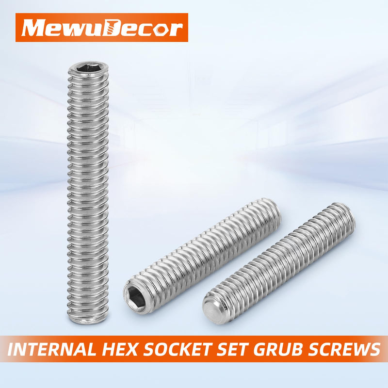 [Australia - AusPower] - M3 x 10mm Internal Hex Socket Set Grub Screws 304 Stainless Steel Flat Point Set Screw, 100 PCS M3 x 10mm 