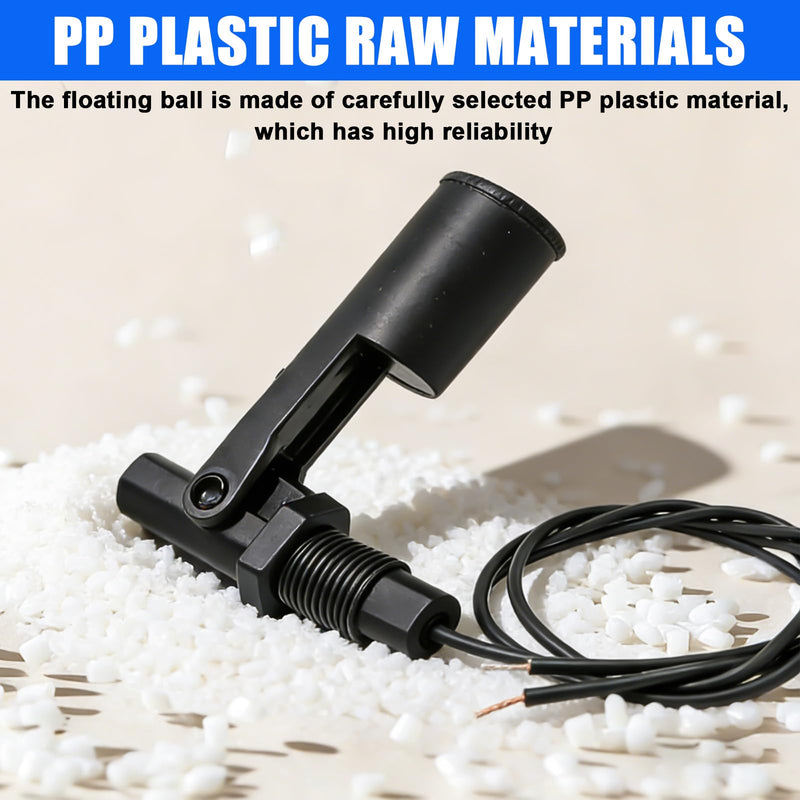 8 Pieces Float Switch Horizontal, Water Level Sensor for Liquid, Float Switch, Side Mount, Water Level Switch for Tank, Pool, Aquarium, Water Container, Fountain