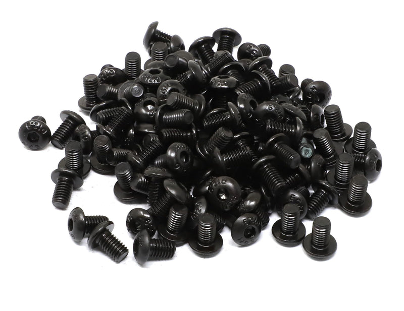 [Australia - AusPower] - iexcell 100 Pcs M5 x 8mm Thread Pitch 0.8 mm Alloy Steel 12.9 Grade Hex Socket Button Head Cap Screws Bolts Kit, Black Oxide Finish 