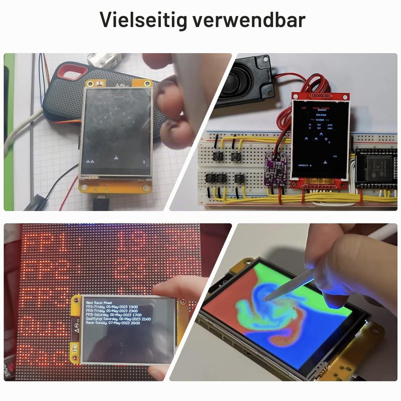 Binghe ESP32 Display ESP32 with Display Board with WiFi Bluetooth 2.8 Inch 240 x 320 ESP32 Intelligent TFT Module Touchscreen LVGL High Speed IoT Connectivity Compatible with Arduino/LVGL (Pack of 2)