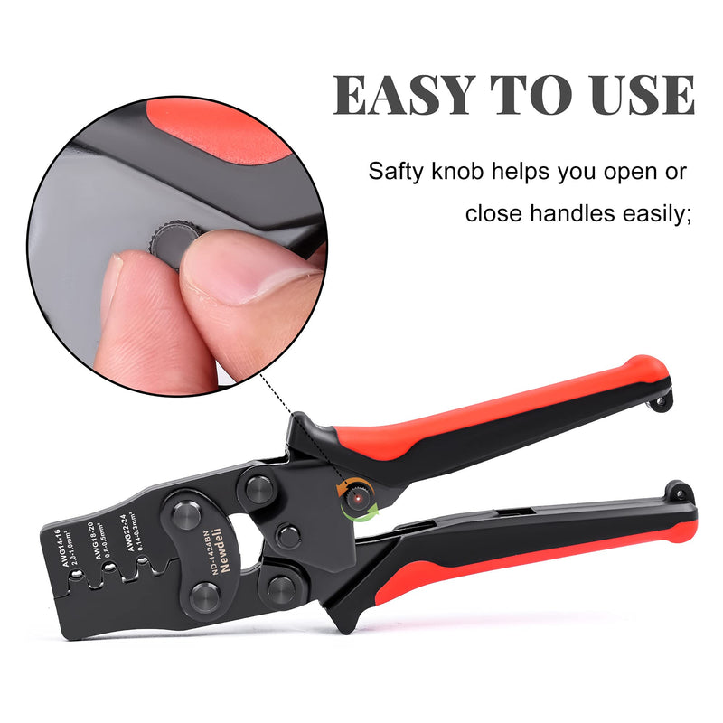 Weather Pack Crimp Tool, Newdeli Crimper for AWG 24-14 Crimping Delphi APTIV Weather Pack Terminals or Metri-Pack Connectors 1424BN-2