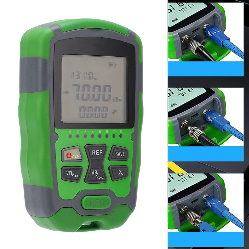 [Australia - AusPower] - Generic Mini Optical Power Meter Red Light Fiber Optic Cable Power Tester with USB Charging Cable (10MW), Genericf4rzv65wg7-12 