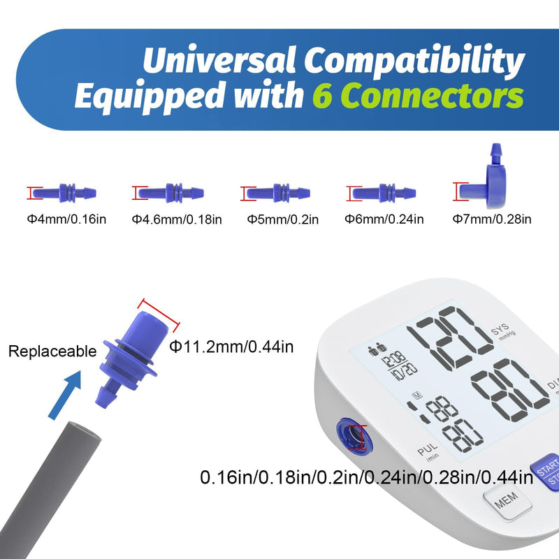 [Australia - AusPower] - ELERA Extra Large Blood Pressure Cuff (9"-24" | 22-60cm) - XL Replacement BP Cuff for Big Arms, Compatible with Most BP Monitors, Adult Cuff Only - 6 Connectors XXL + Dark Gray 