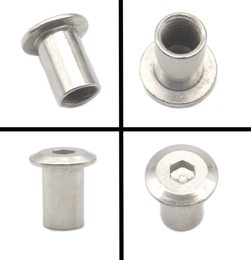 [Australia - AusPower] - 20pcs M8 x 18mm 1.25mm Pitch Rivet Hex Socket Cap Insert Nut Barrel Nut 