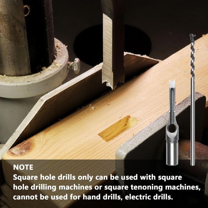ATOPLEE Square Hole Drill Bits for Wood,3pcs HSS Woodworking Square Mortise Drill Bit,5/16 Inch 3/8 Inch 1/2 Inch (All of Sizes) 5/16 inch, 3/8 inch, 1/2 inch