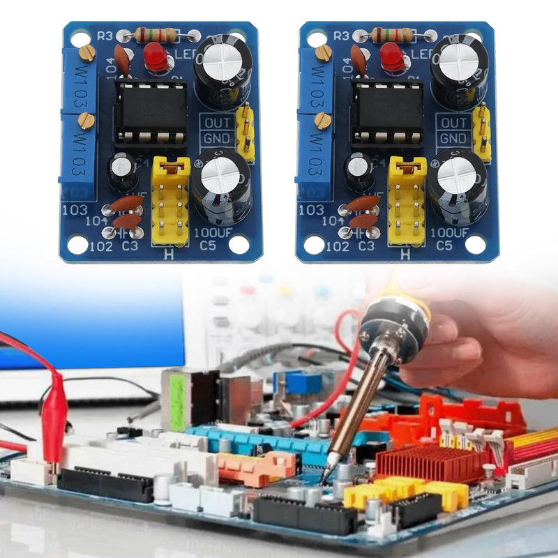 OTOTEC 2pcs NE555 Pulse Rate Generator PCB Module for Electronics Projects and Repairs