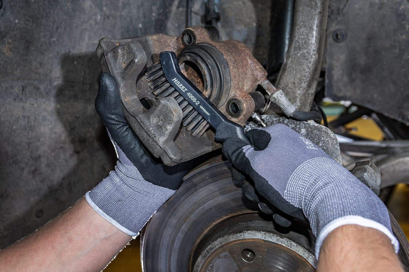Hazet 4968-2 Caliper Brush | Length 225 mm, 86 g, length: 225 mm, drive 640240 brake service, 270040 file, brush, 650340 wheels, tyres, Brake Caliper Brush