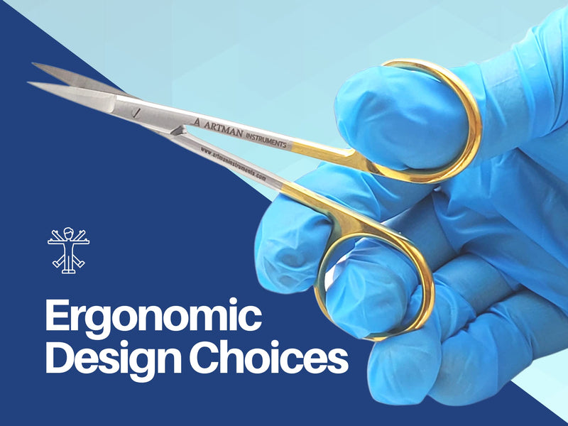 [Australia - AusPower] - Scissors 4.5 inch curved Gold Plated handle Dental Surgical Gum Scissors BY Wise Linkers 