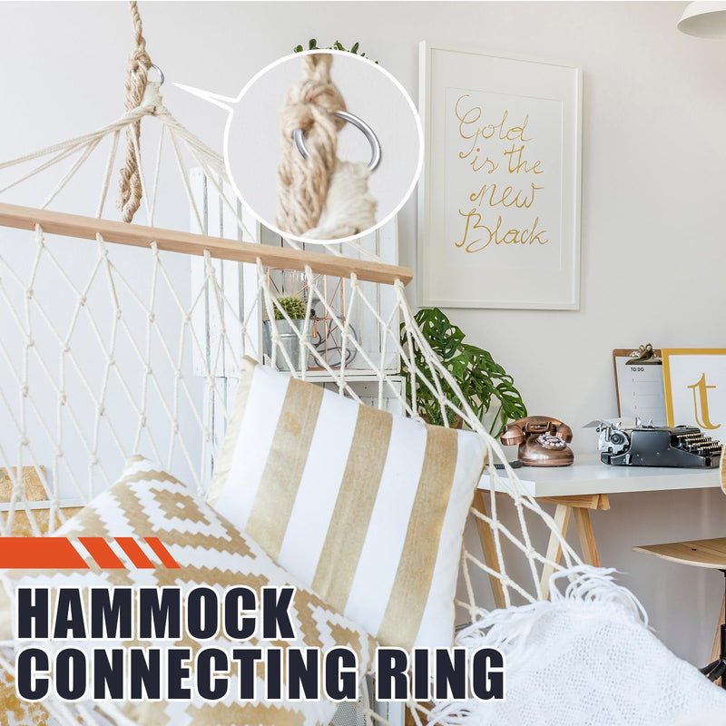 [Australia - AusPower] - Hotop Metal O Ring Seamless 304 Stainless Steel Rings Welded Multi-purpose Smooth Round Ring for Hanging Flower Basket Crafts(2 Pcs,3 Inches) 3 Inches 2 