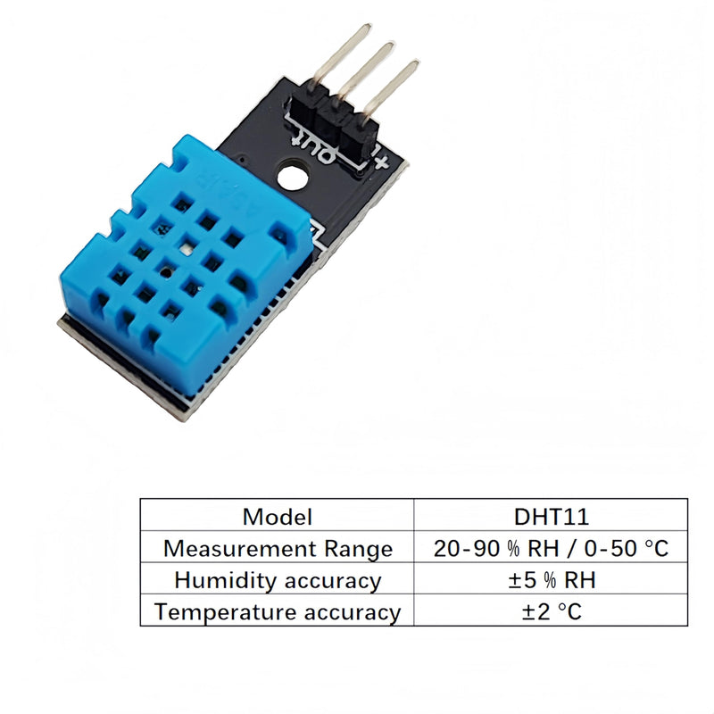 [Australia - AusPower] - 6PCS DHT11 Digital Temperature and Humidity Sensor Temp Humidity Digital Measurement Module with 3Pin Jumper Cables 