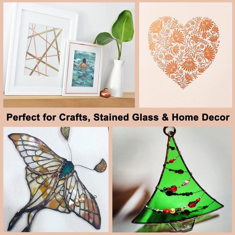 [Australia - AusPower] - 10Pcs Copper Foil Sheet [11.8inch x 8.9inch] with Double-Sided Conductive Adhesive Copper Foil Tape for Guitar, Soldering, Electrical Repairs, DIY Crafts, Stained Glass, Grounding 11.8inch x 8.9inch 10 