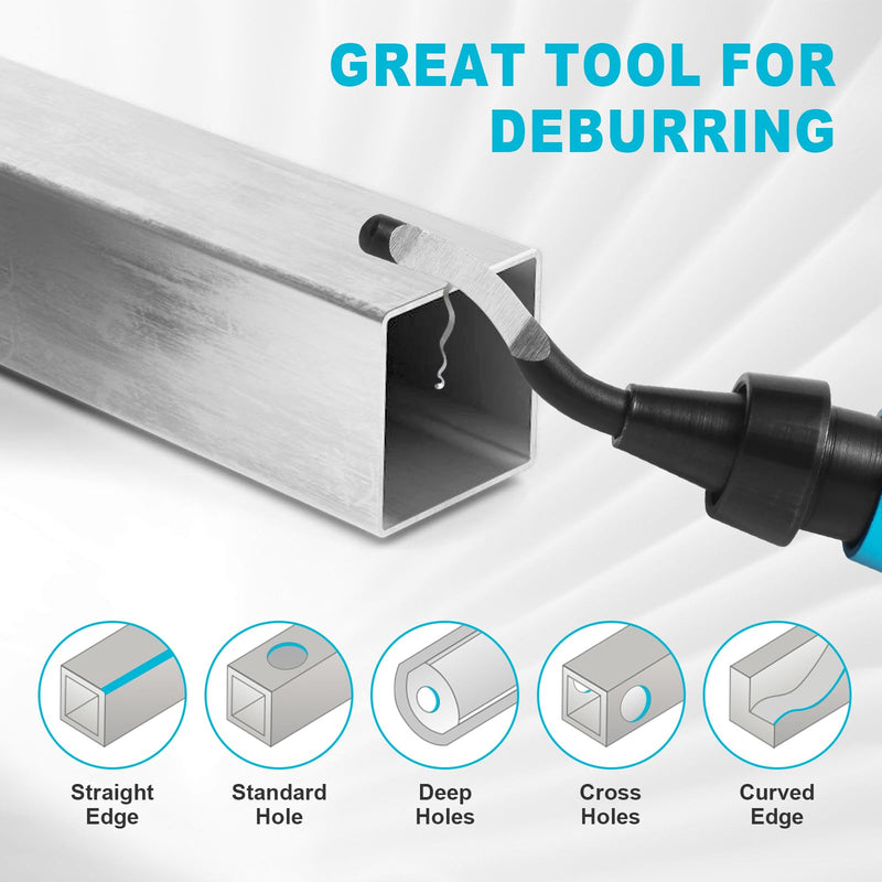 [Australia - AusPower] - Deburring Tool Set with 11pcs High Speed Steel Swivel Blades, Deburring Tool 3D Printing Burr Removal Blades, Deburring Tools for Metal, Resin, PVC Pipes, Copper, Plastic, Aluminum 