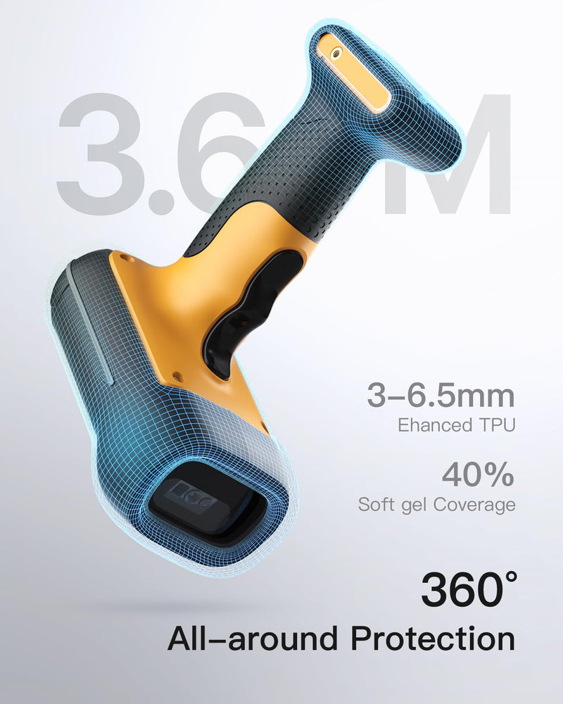 Inateck Industrial Barcode Scanner Bluetooth, 1D Scanner Wireless with IP67 Waterproof and Dustproof, Handscanner with App & SDK，BCST-61 1D IP67