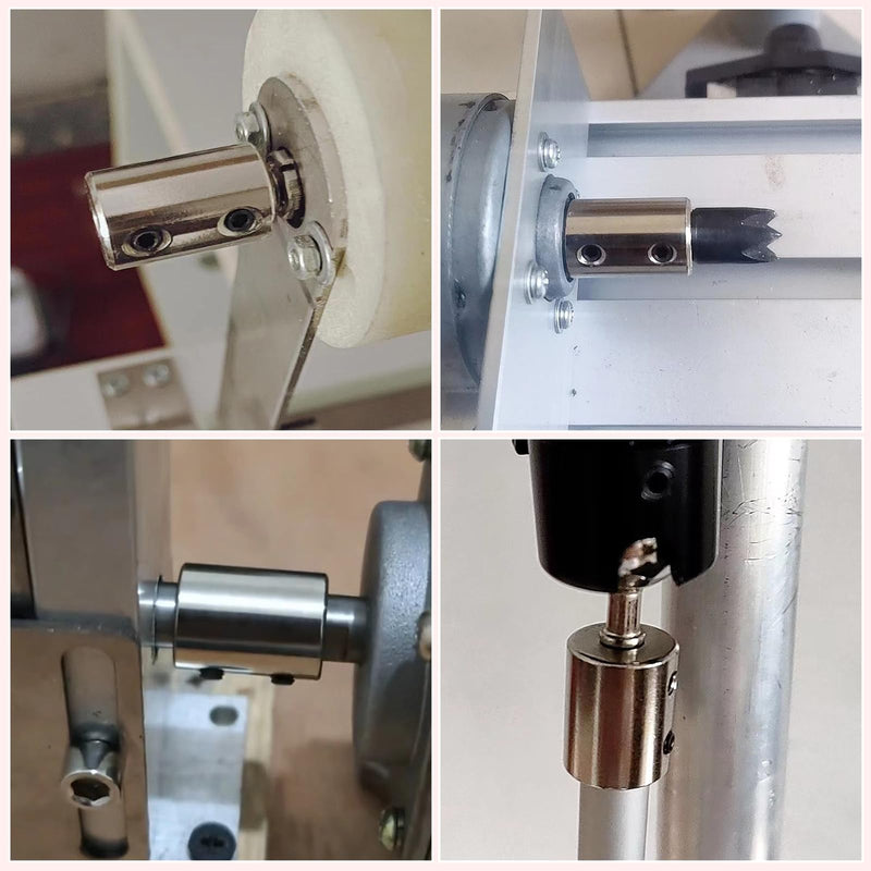[Australia - AusPower] - 6pcs 5mm to 6mm Steel Shaft Coupling Joint Connector, Rigid Coupling Set Screw, Motor Shaft Connector for Motor Accessories 5mm-6mm 6 