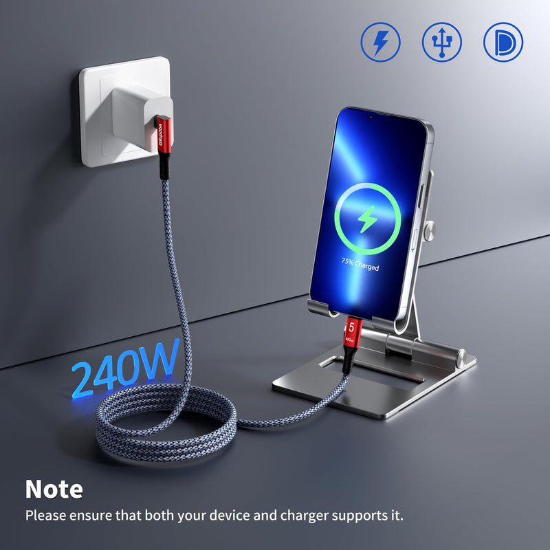 USB C Camera Tethering Cable for Right Angle Thunderbolt 5 Cable 15FT, Support 20Gbps, 240W PD, 4K@60Hz for Thunderbolt 4, iPhone 17, USB4, Canon, Sony, Nikon, Fuji, Mac mini M4 Right Angle 15FT