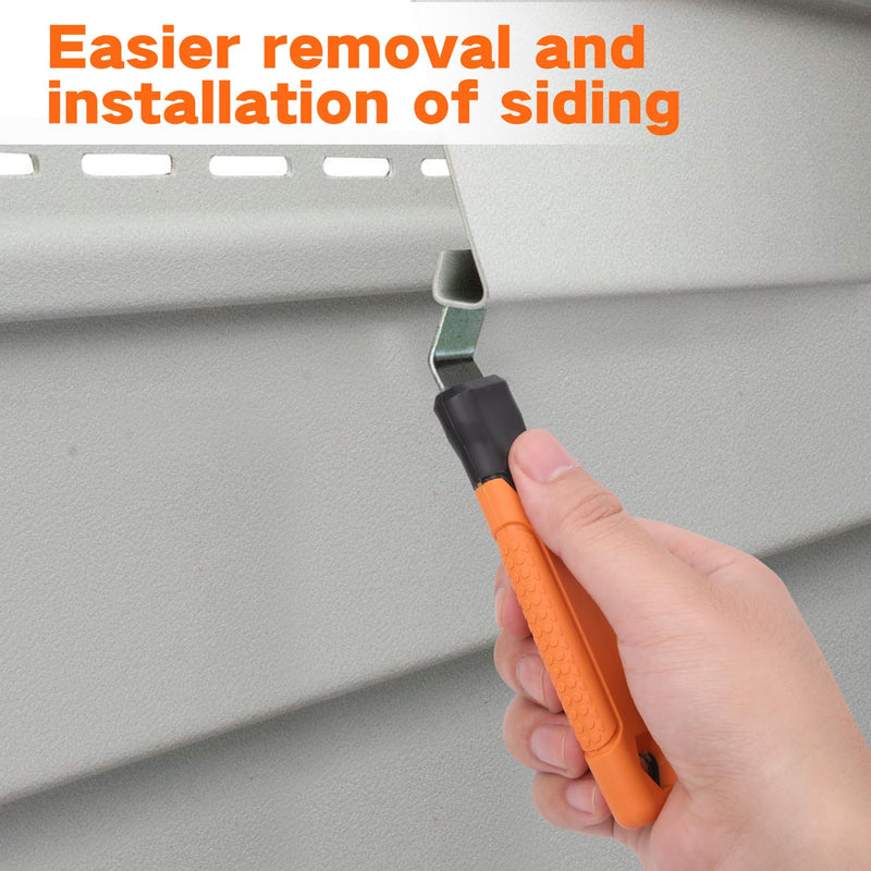 [Australia - AusPower] - Vinyl Siding Removal Tool with Extra Long Handle- Steel Blade Vinyl Non-Slip Grip Handle for Installation and Removal Tool Avoid Damaging Vinyl Siding Tool (1) 1 