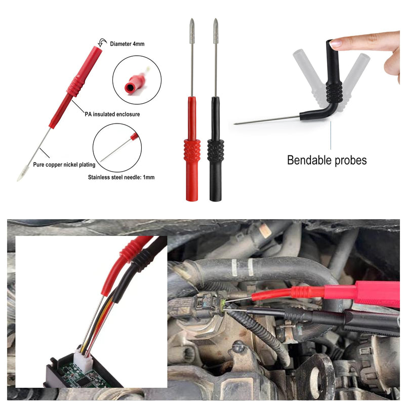 [Australia - AusPower] - Back Test Probe Kit, Backprobing, Diagnostictesting,Electrical Troubleshooting Automotive Test Lead Kit (ZIBOO 804) ZIBOO 804 