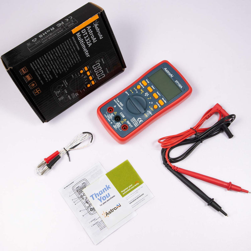 [Australia - AusPower] - AstroAI Digital Multimeter, TRMS 4000 Counts Volt Meter (Manual and Auto Ranging) Battery Voltage Tester 