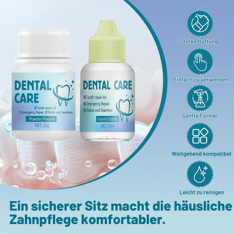 Dental Cement for Crowns, Dental Repair Kit, Denture Glue | Dental cement self-hardening permanent, temporary dental adhesive, temporary tooth filling, solution for crowns, bridges