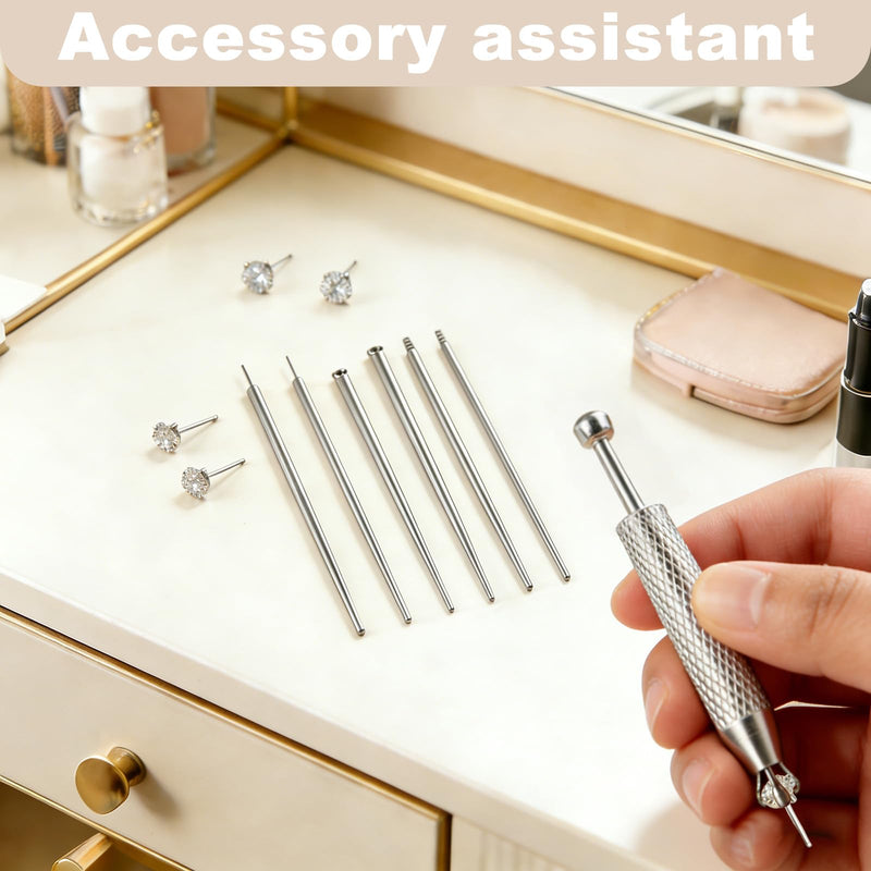 Piercing Tool Set 7 Pieces 16G 18G Stainless Steel | Piercing pliers with precision handle and ball opener for safe and hygienic change at home