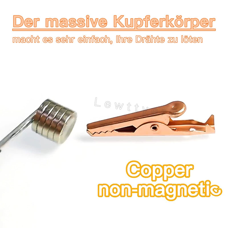 [Australia - AusPower] - Copper Alligator Electric Clips 45 mm Red 8 Black 8 Electrical Test Terminals with Protective Insulation Copper Alligator Electric Clips® Lewttyer 