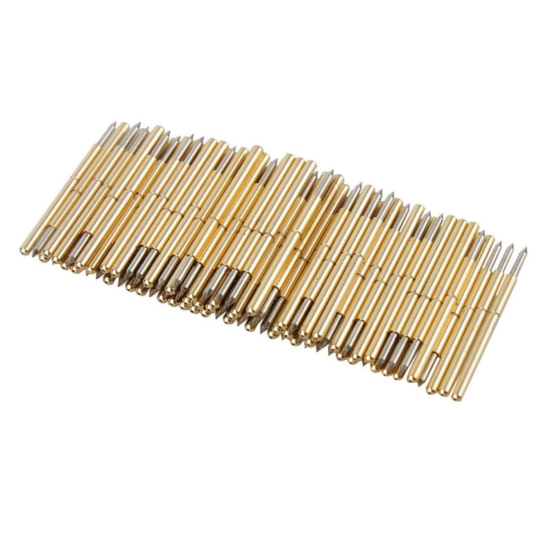 Pack of 100 P75-B1 Pogo Pins, Spring Contact, Pogo Pin Connector | PCB test probe, for testing PCB gold fingers, pads