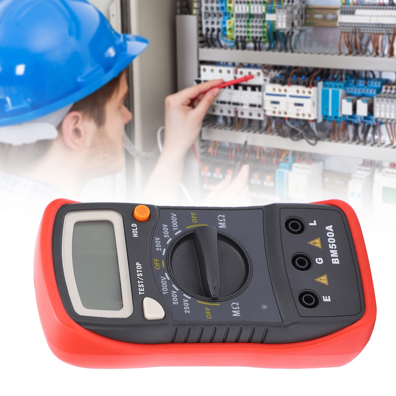 [Australia - AusPower] - BM500A 250V/500V/1000V Electronic Megohmmeter, Digital Insulation Resistance Meter Megohmmeter 