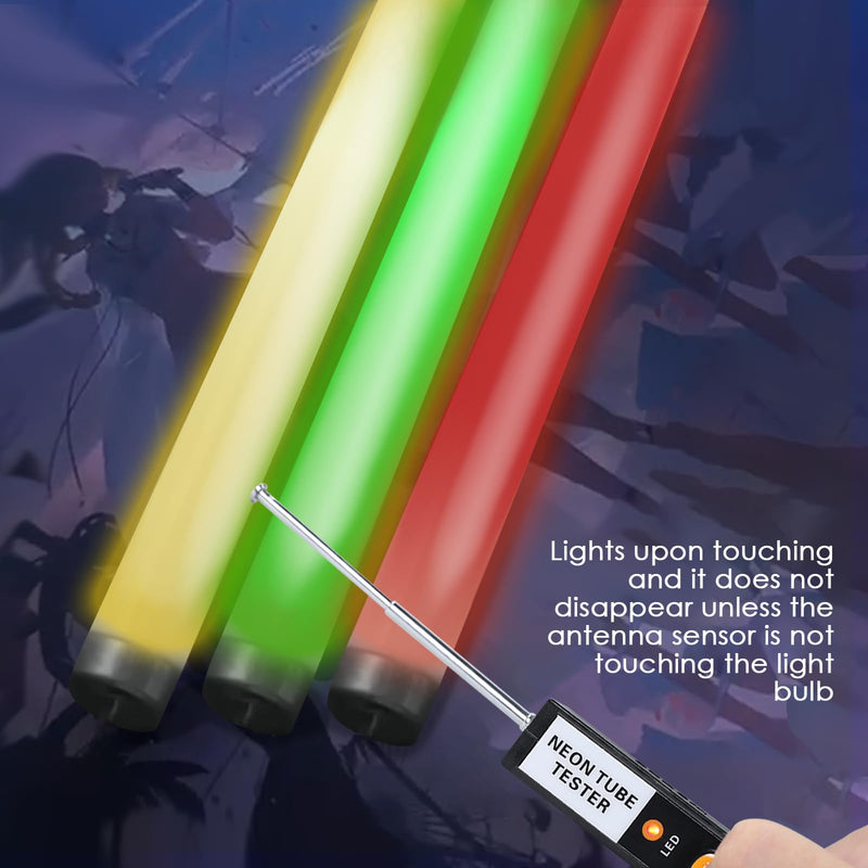 [Australia - AusPower] - Neon Tester, Portable Handheld Tube Tester（Always on）, Colour Discriminator Light Tube Detector for Neon Tube Light Lamp Light Tube(No Battery Included) 