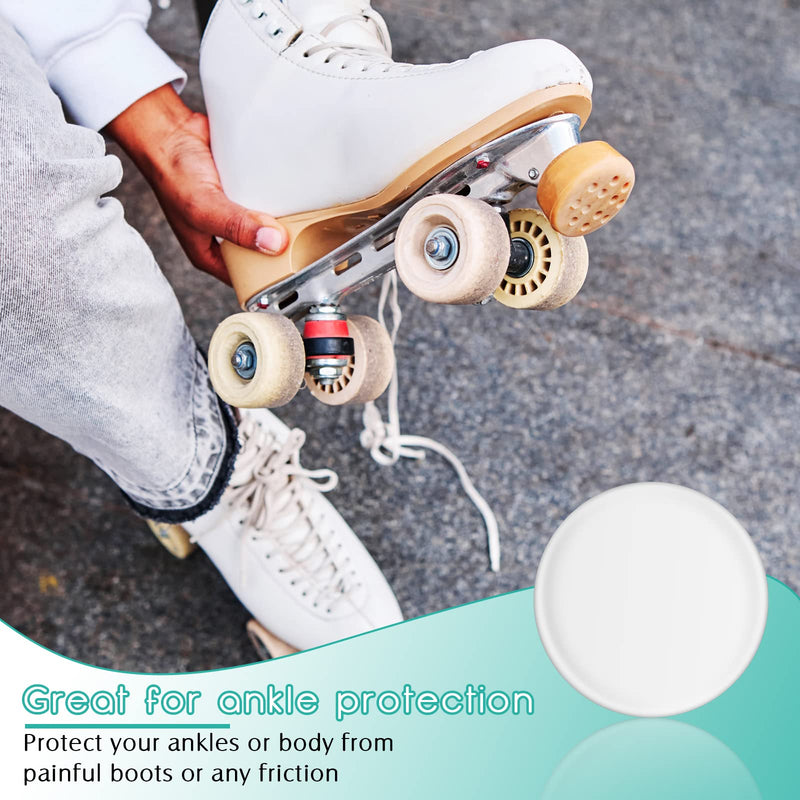 [Australia - AusPower] - Sotiff 4 Pieces Hockey Ankle Gel Pads Skate Gel Discs for Boots Ankle Protector Brace Skate Accessories for Ice Riding Ski, 2.48 Inch Round 