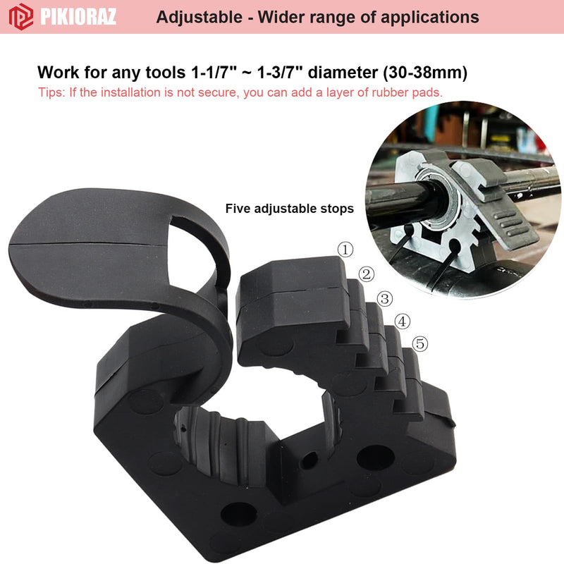 [Australia - AusPower] - Pikioraz 2 x rubber clamp, clamp handle for 3 cm - 3.8 cm mounting tools, diameter tools and equipment for off-road vehicles, off-road SUVs, trucks, UTV, ATV, van, truck, boat, train 