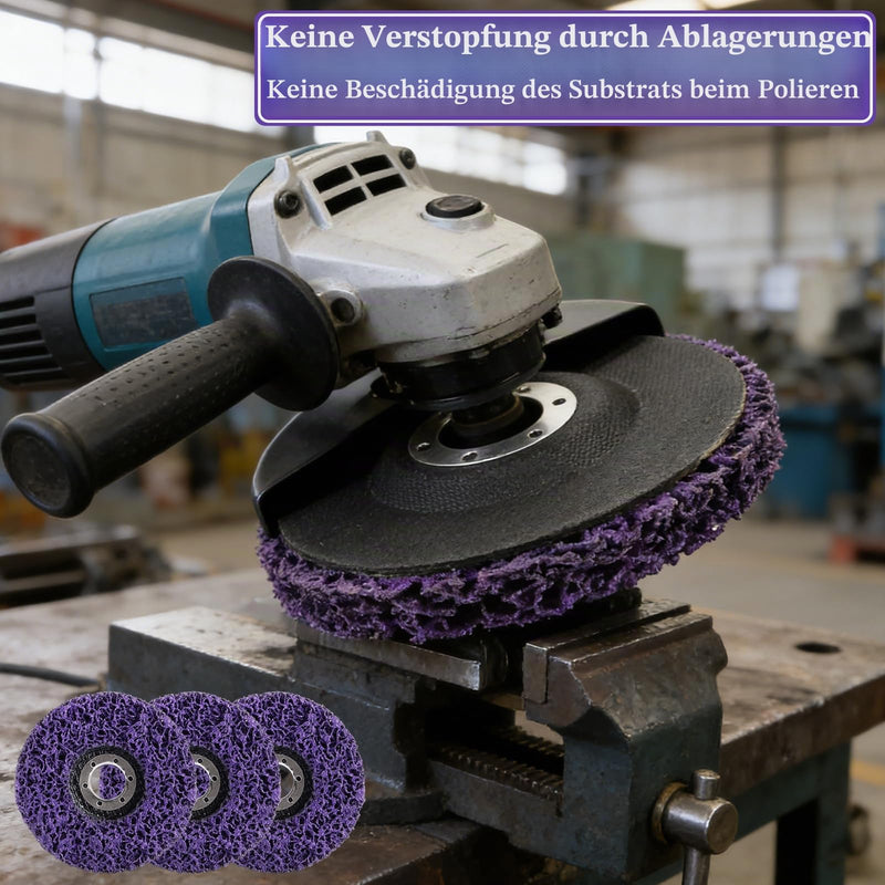 Pack of 10 CSD Discs 115 mm Purple Cleaning Disc 115 mm for Angle Grinder Reinforced Sanding Discs Rust Removal Disc for Car Paint Metal Rust Removal