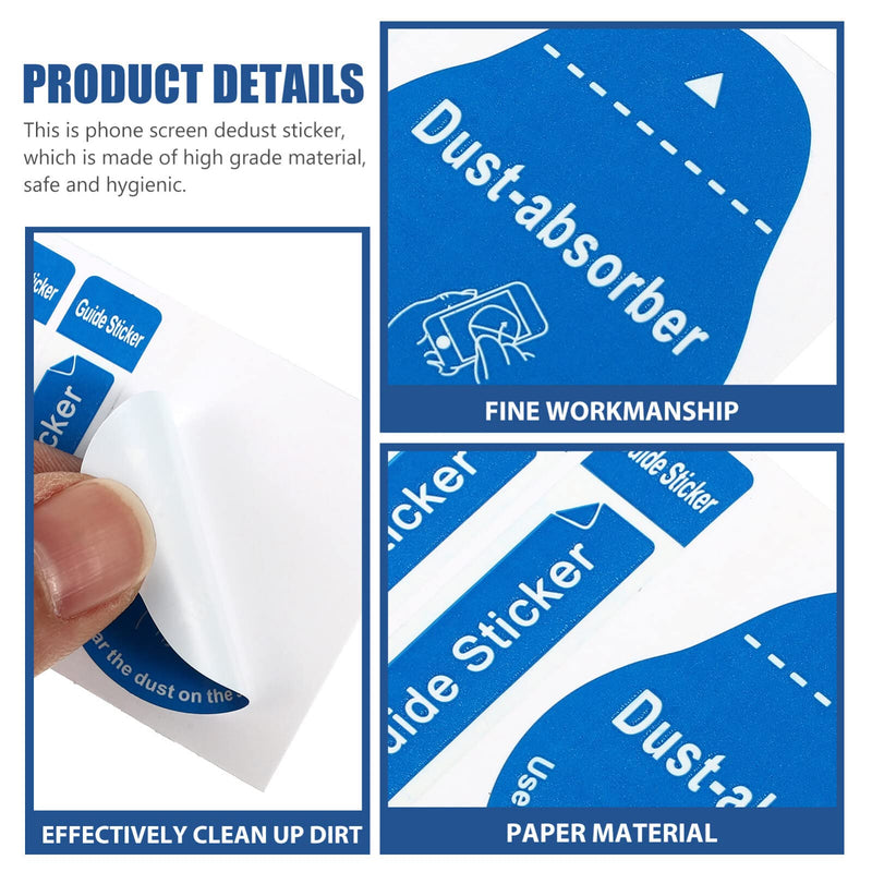 [Australia - AusPower] - 200pcs Film Dust Removal Sticker Computer Stickers Laptop Keyboard Stickers Camera Stickers Screen Absorber LCD Dedust Sticker LCD Screen Removal Stickers Paper 