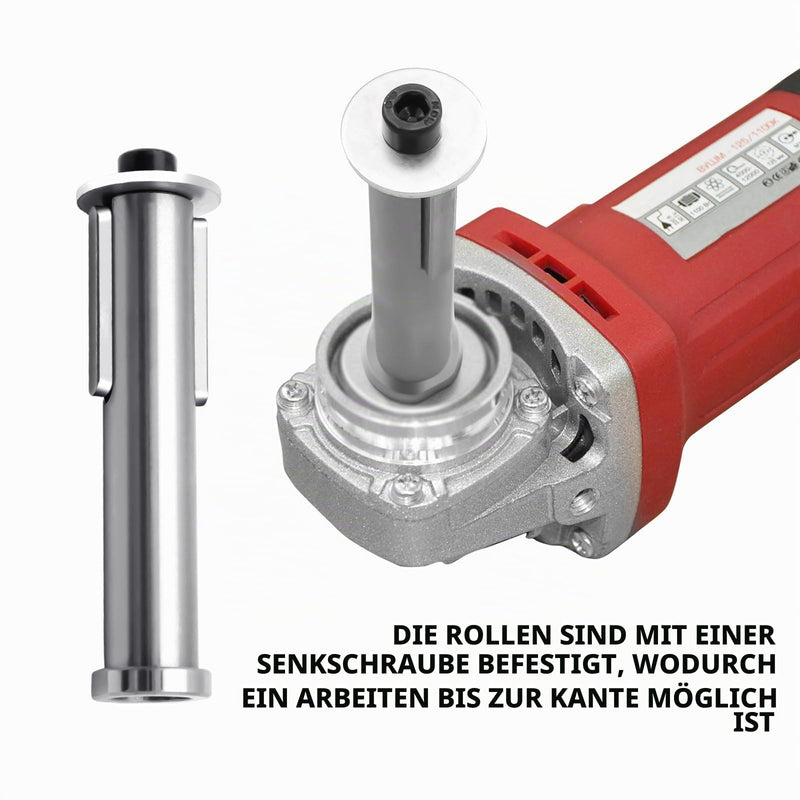 Silver Versatile Satin Roller M14 Thread Mandrel Satin Attachment Extension Adapter Mounting Mandrel M14 Thread Satin Machine Mandrel for Angle Grinder Roller Grinding Machine