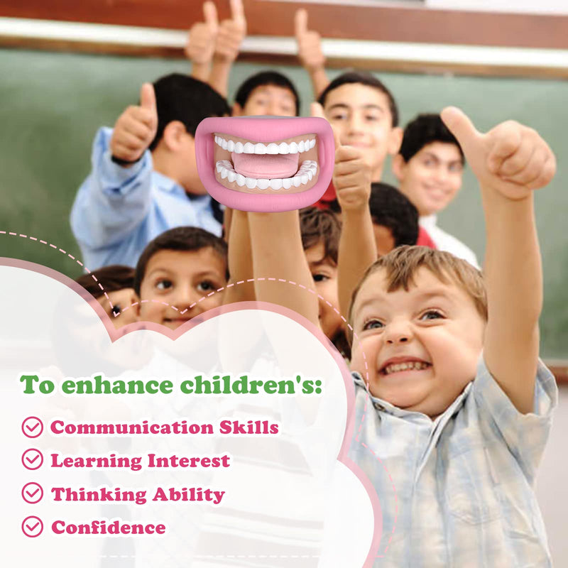 [Australia - AusPower] - Mouth Hand Puppet with Tongue for Kids, Mouth Puppet for Speech Therapy, Include Toothbrush 