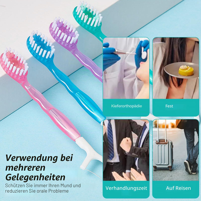 Pack of 26 Mini Travel Toothbrushes, 5-in-1 Toothbrush & Floss, Toothbrushes with Toothpaste, Mini Travel Toothbrushes, Travel Toothbrush, Tongue Scraper (Mixed Pack)