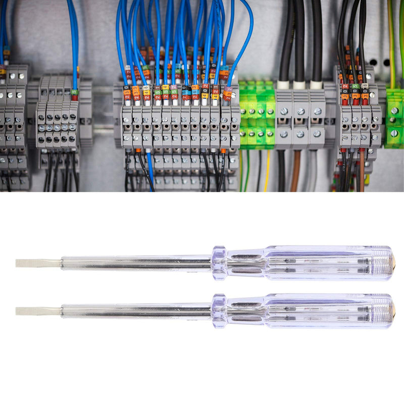 [Australia - AusPower] - Flathead Screwdriver Electric Pen Circuit Tester Pen, ANG93 AC100250V, Electric Voltage Screwdriver Bit Test Pencil, Compact Electrician Tool, Test Pencil 