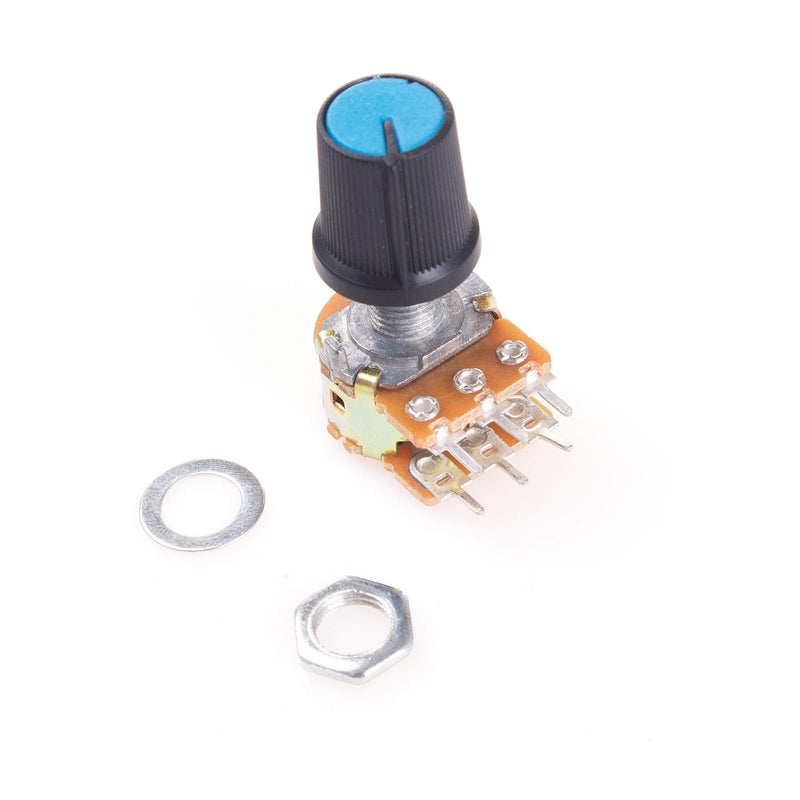 [Australia - AusPower] - ANGEEK WH148 B50K Dual Stereo 6-Pin Potentiometer with Nuts and Discs Pack of 10 