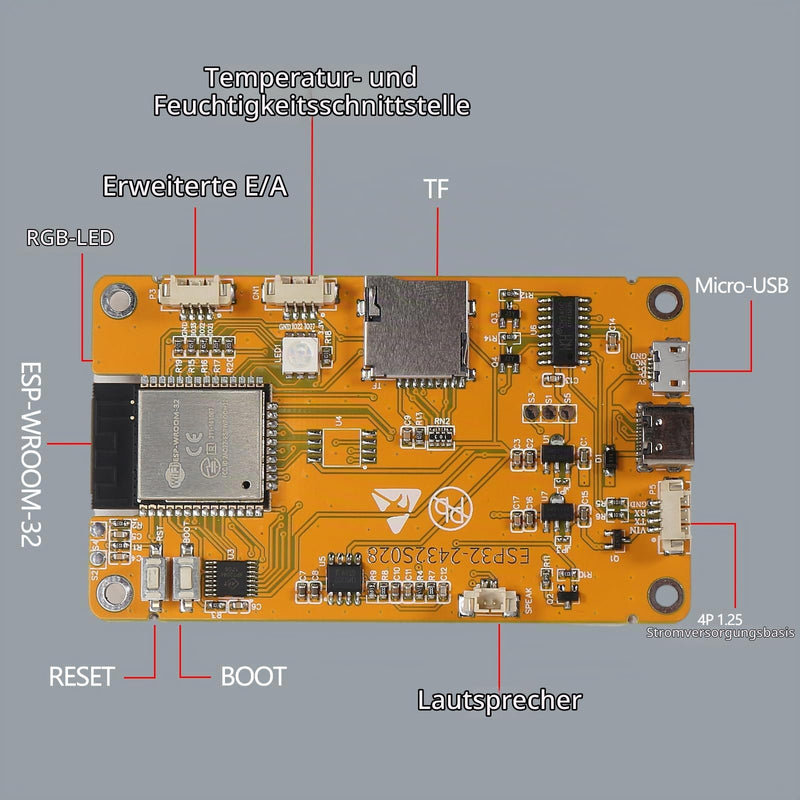 AITRIP Pack of 2 ESP32 Display, ESP32 Development Board ESP32 Development Board WiFi Bluetooth 2.8 Inch 240 x 320 ESP32 Display TFT Module Touchscreen Compatible with Arduino