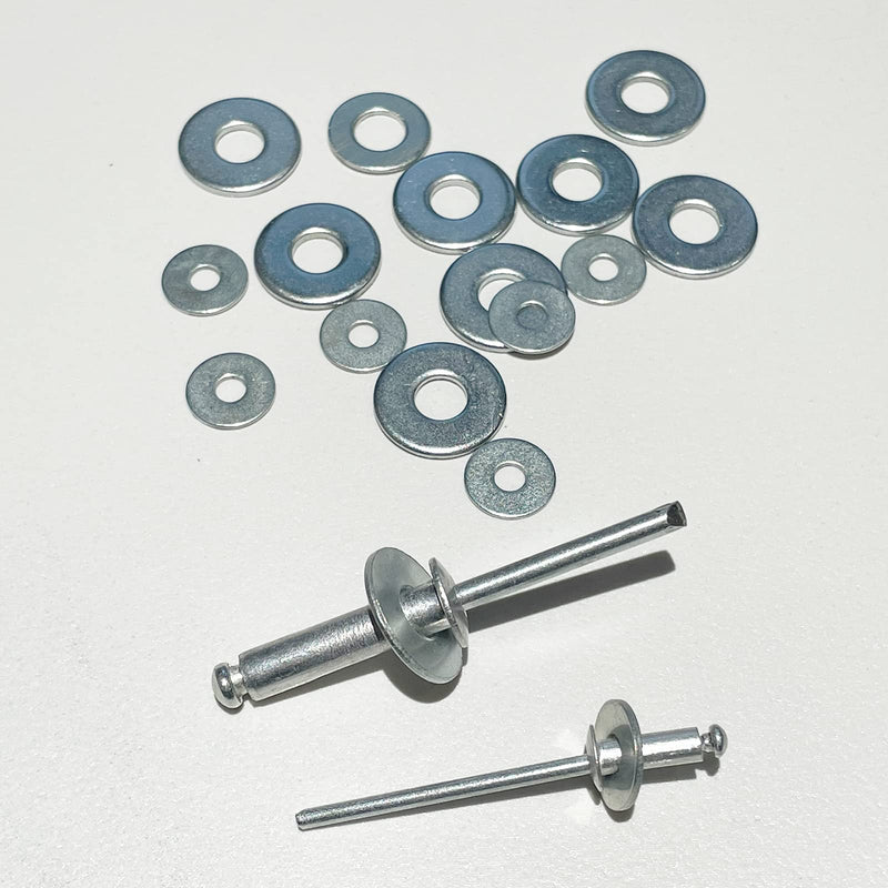 [Australia - AusPower] - 350 pcs Aluminum Pop Rivet Washers for 1/8 inch Diameter Rivets, Backup Blind Rivets Washer, 3.2 mm 1/8" Washers 